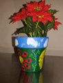 Blumentopf mit Acrylfarbe coloriert -2